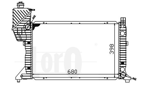 LORO Радиатор, охлаждение двигателя 054-017-0016