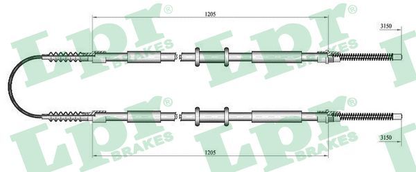 LPR Тросик, cтояночный тормоз C0179B