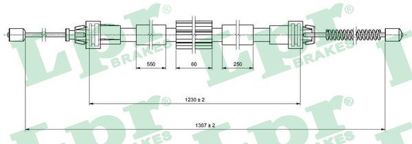 LPR Тросик, cтояночный тормоз C0468B