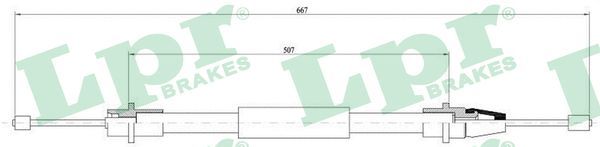 LPR Тросик, cтояночный тормоз C0637B