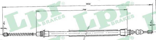 LPR Тросик, cтояночный тормоз C0660B