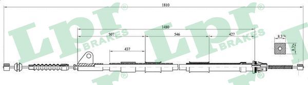 LPR trosas, stovėjimo stabdys C0851B