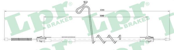 LPR Тросик, cтояночный тормоз C1616B