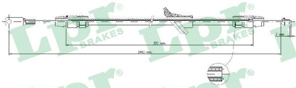 LPR Тросик, cтояночный тормоз C1694B
