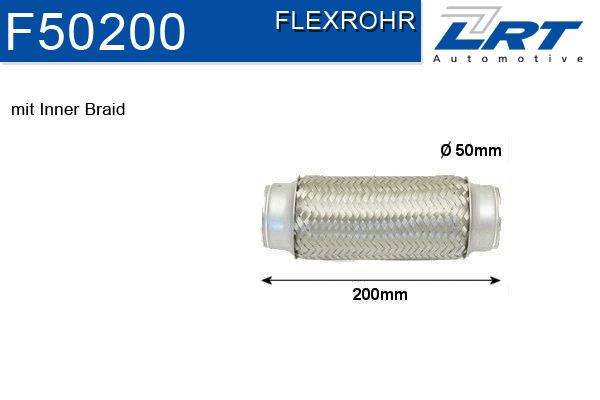 LRT Гофрированная труба, выхлопная система F50200