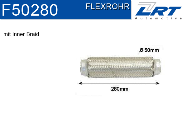 LRT Гофрированная труба, выхлопная система F50280