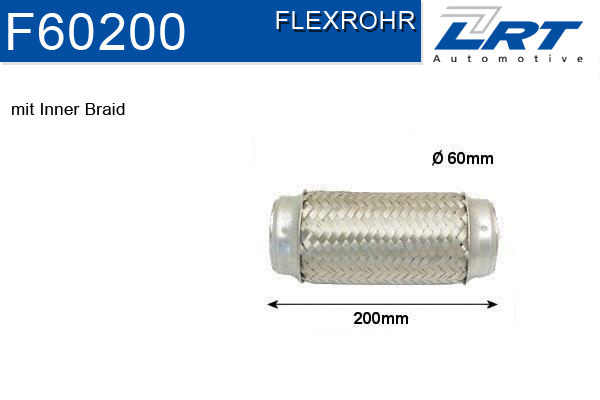 LRT Гофрированная труба, выхлопная система F60200