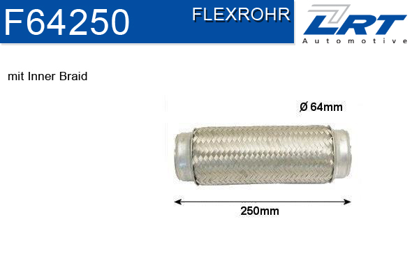 LRT Гофрированная труба, выхлопная система F64250