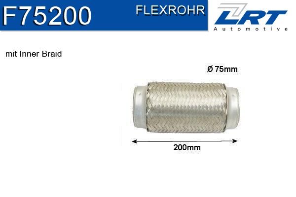 LRT Гофрированная труба, выхлопная система F75200