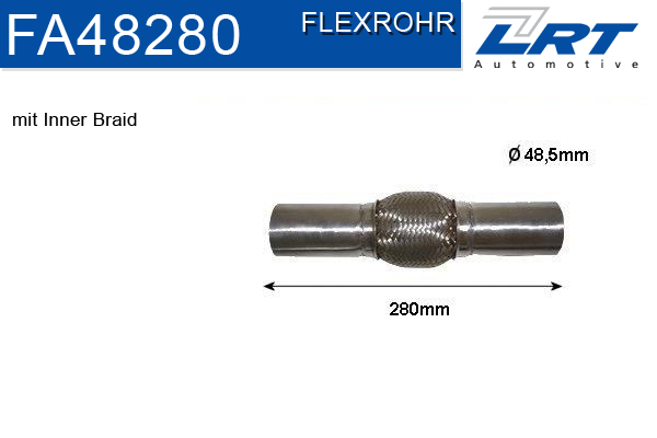 LRT Гофрированная труба, выхлопная система FA48280