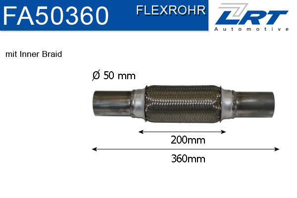 LRT Гофрированная труба, выхлопная система FA50360