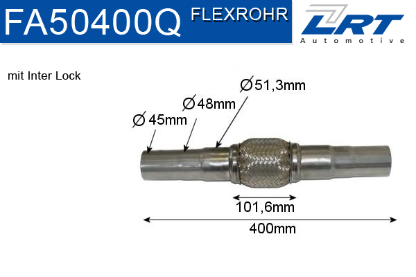 LRT Гофрированная труба, выхлопная система FA50400Q