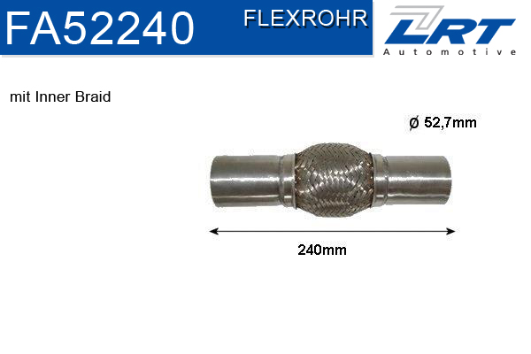 LRT Гофрированная труба, выхлопная система FA52240