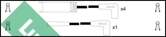 LUCAS Комплект проводов зажигания LUC4017