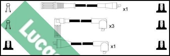 LUCAS Комплект проводов зажигания LUC4180