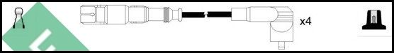 LUCAS uždegimo laido komplektas LUC4517