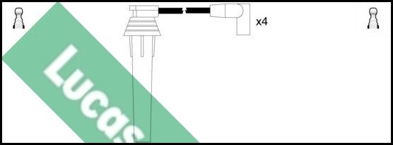 LUCAS uždegimo laido komplektas LUC4639