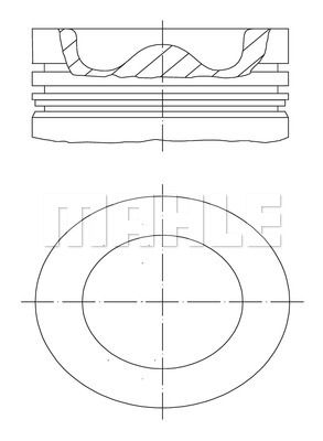 MAHLE stūmoklis 004 09 00