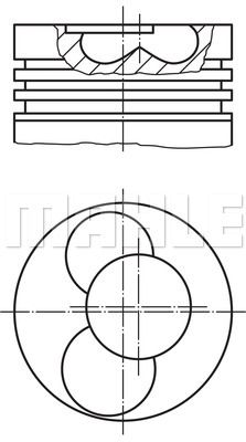 MAHLE stūmoklis 030 57 02