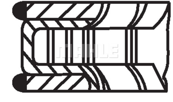 MAHLE Комплект поршневых колец 030 84 N0