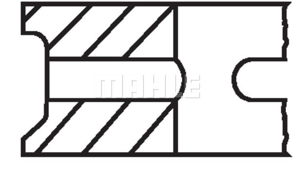 MAHLE stūmoklio žiedų komplektas 082 34 N0