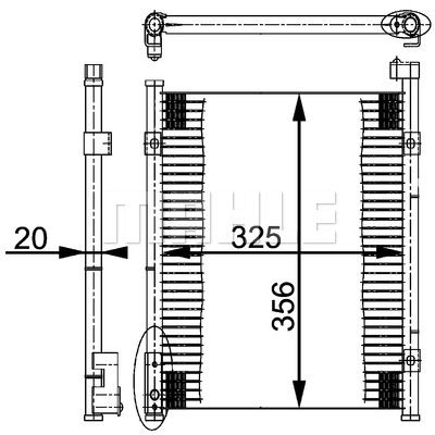 MAHLE Конденсатор, кондиционер AC 199 000S