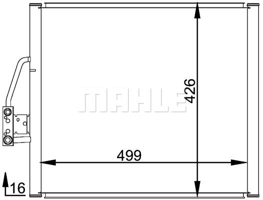 MAHLE Конденсатор, кондиционер AC 201 000P