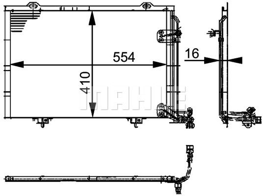 MAHLE Конденсатор, кондиционер AC 211 000P