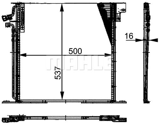 MAHLE Конденсатор, кондиционер AC 212 000P