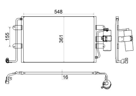 MAHLE Конденсатор, кондиционер AC 228 001S