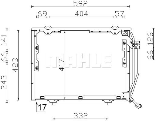 MAHLE Конденсатор, кондиционер AC 243 000S