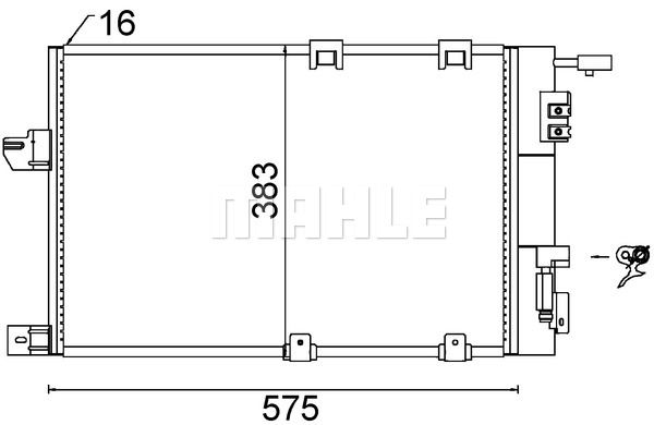 MAHLE Конденсатор, кондиционер AC 339 000S