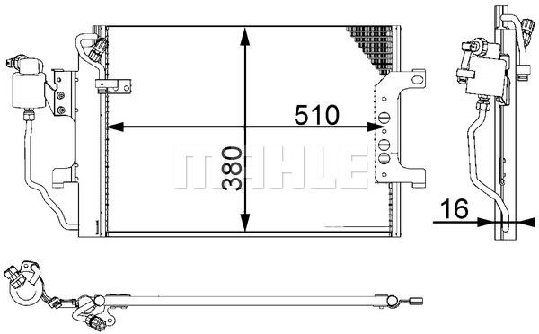 MAHLE kondensatorius, oro kondicionierius AC 348 000P