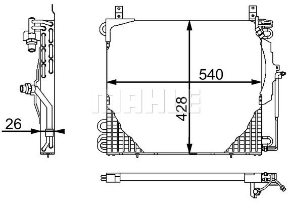 MAHLE Конденсатор, кондиционер AC 357 000P