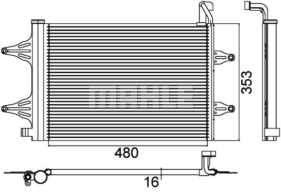 MAHLE Конденсатор, кондиционер AC 359 000P