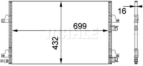 MAHLE kondensatorius, oro kondicionierius AC 365 000P