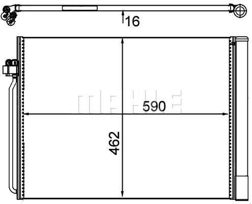 MAHLE Конденсатор, кондиционер AC 405 000P