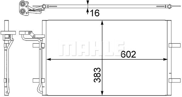 MAHLE Конденсатор, кондиционер AC 410 001S