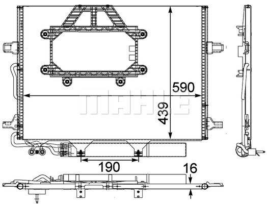 MAHLE Конденсатор, кондиционер AC 453 000P