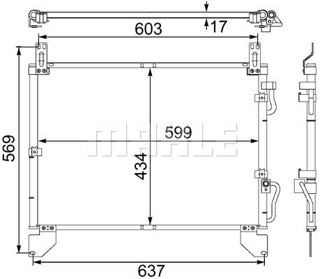 MAHLE Конденсатор, кондиционер AC 480 000S