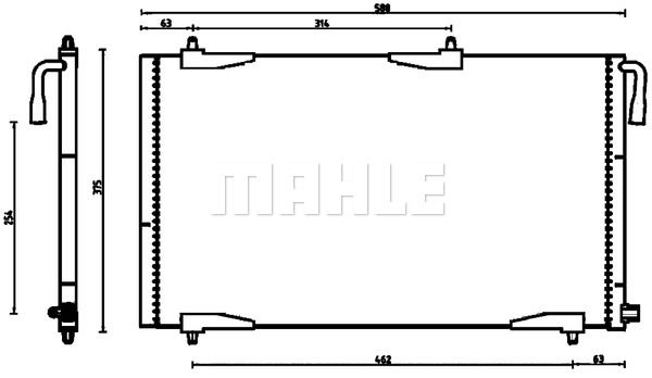 MAHLE kondensatorius, oro kondicionierius AC 501 000P