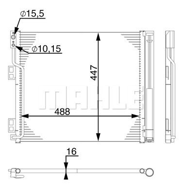 MAHLE Конденсатор, кондиционер AC 570 000S