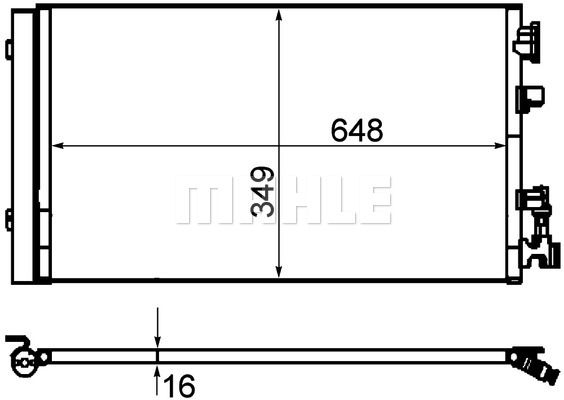 MAHLE Конденсатор, кондиционер AC 630 000P