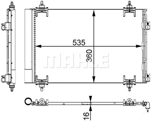 MAHLE Конденсатор, кондиционер AC 667 000S