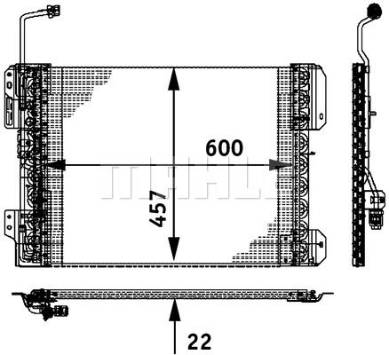 MAHLE Конденсатор, кондиционер AC 671 000P