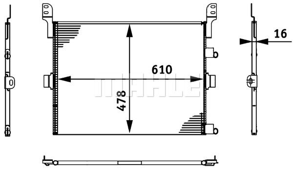 MAHLE kondensatorius, oro kondicionierius AC 673 000P