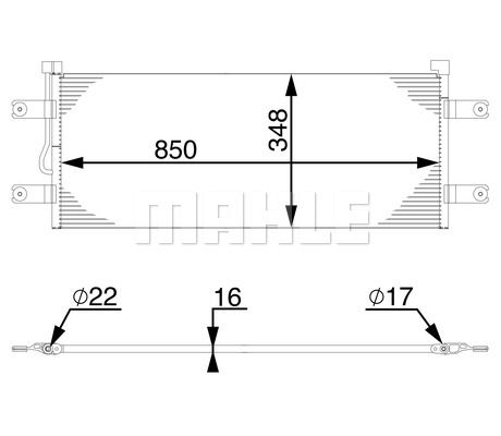 MAHLE Конденсатор, кондиционер AC 783 000S