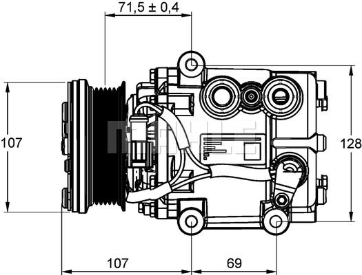 MAHLE Компрессор, кондиционер ACP 859 000P