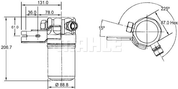 MAHLE Осушитель, кондиционер AD 42 000S