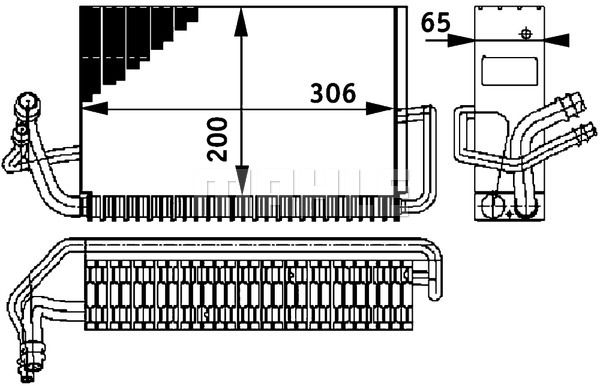 MAHLE Испаритель, кондиционер AE 57 000P